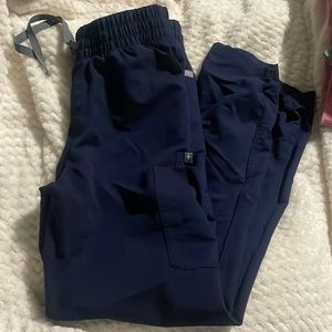 Navy high waisted figs yola scrub pants